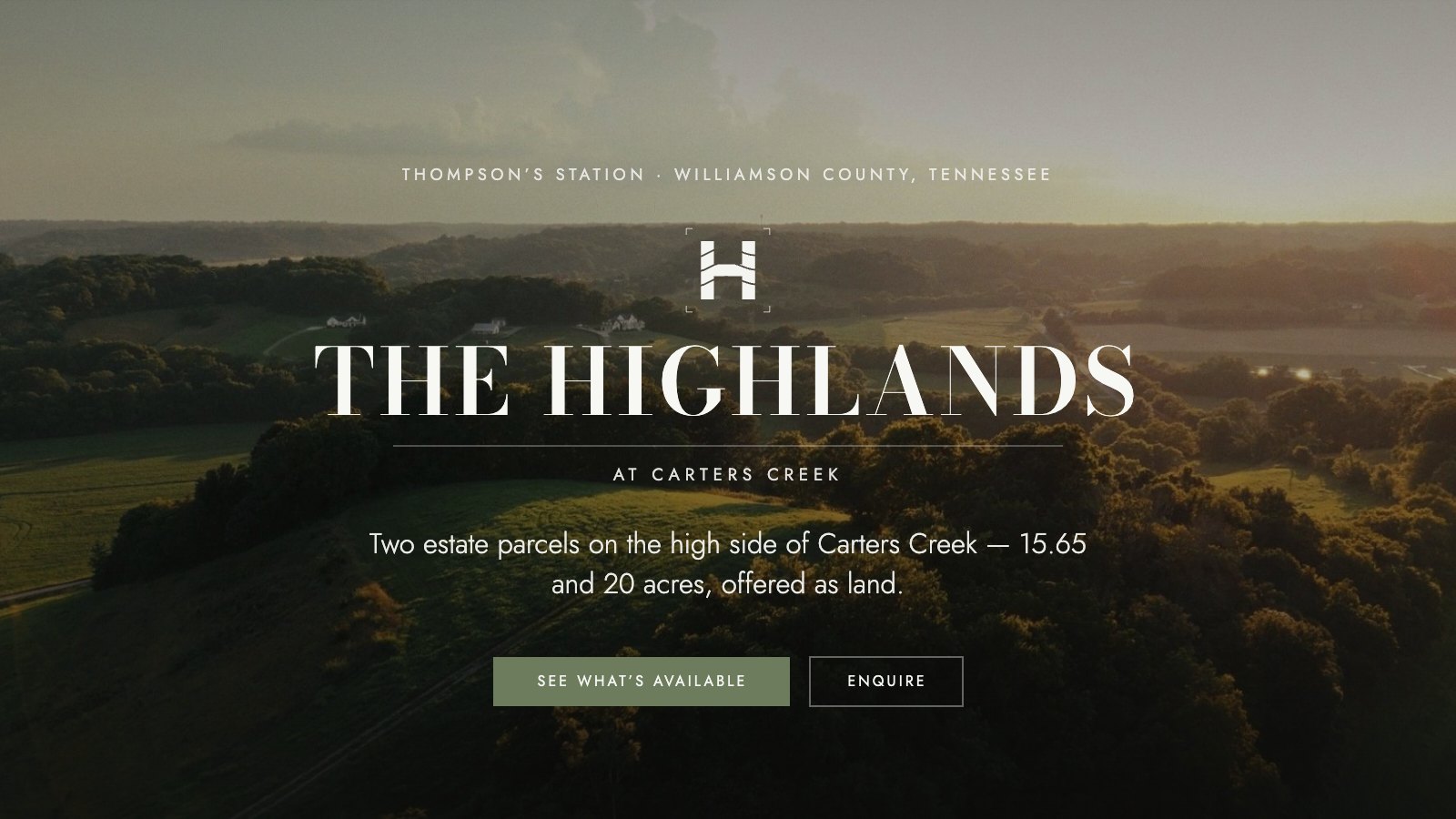 The Highlands at Carters Creek — the site hero at thehighlandstn.com