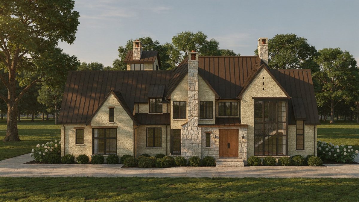 Front elevation in morning light &mdash; artist's concept